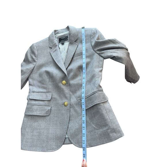J.Crew Gray Preppy Work Office Business‎ Academia Wool Schoolboy Blazer Size 2 - Picture 12 of 12